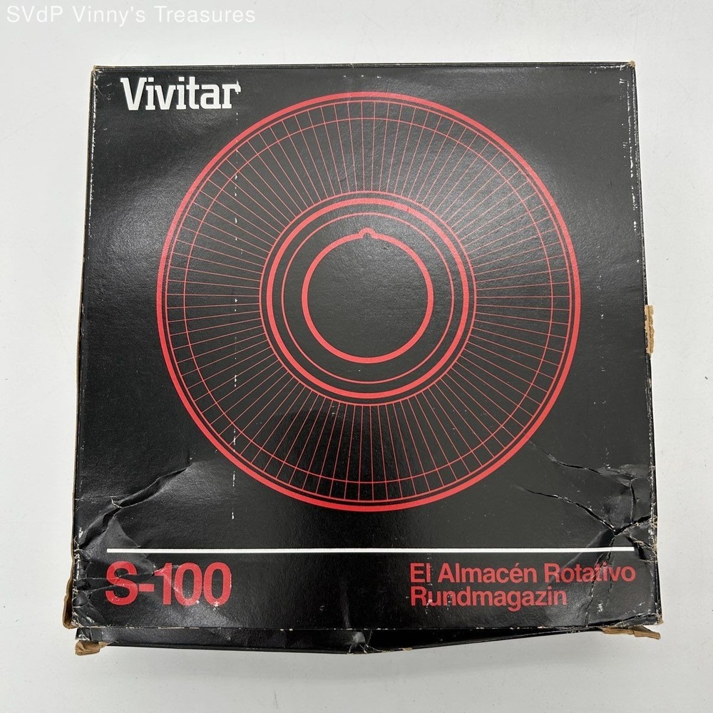 Vintage Vivitar S-100 Rotary Slide Tray 100 Capacity for Nikon GAF Minolta